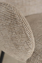 Ginette - Ens Tble Ext Ovale - Effet Noyer/Tweed - Tabac/Noyer