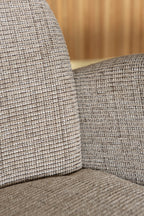 Ginette - Ens Tble Ext Ovale - Effet Noyer/Tweed - Tabac/Noyer