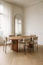 Selma - Table À Manger Ovale - Effet Noyer - Noyer