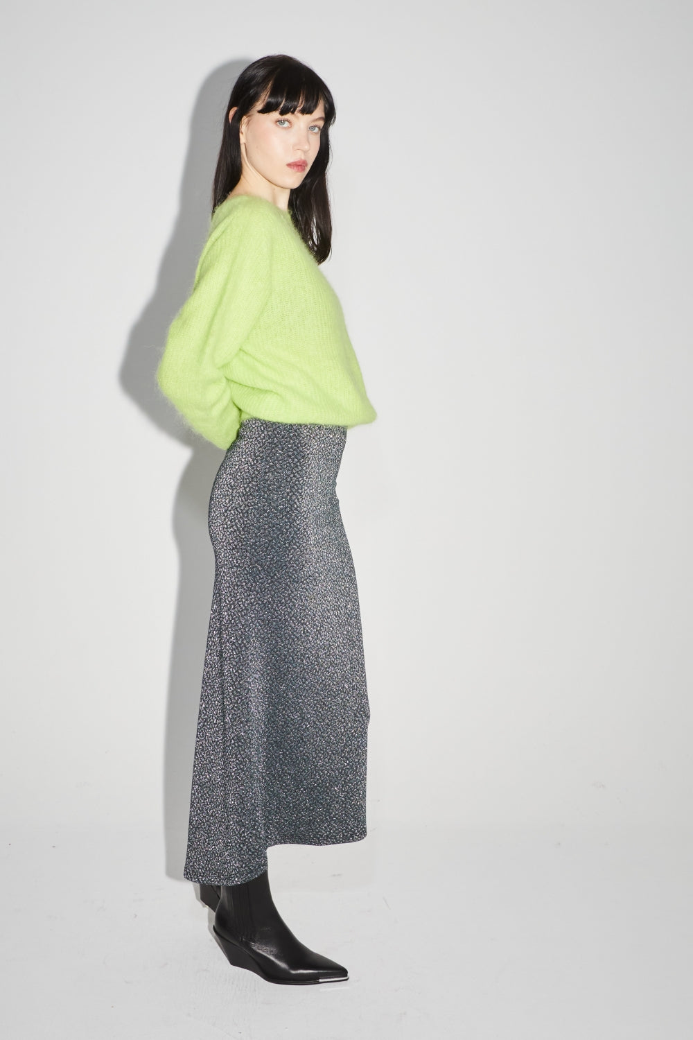 La Maxi Skirt Serena En Tricot Léo Green