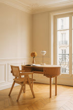 Hector - Fauteuil Bureau - Bois De Pin/Rotin