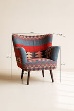 Inca - Fauteuil - Kilim/Bois - Noir