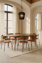 Riva - Lot De 2 Chaises - Velours/Métal/Bois - Terracotta
