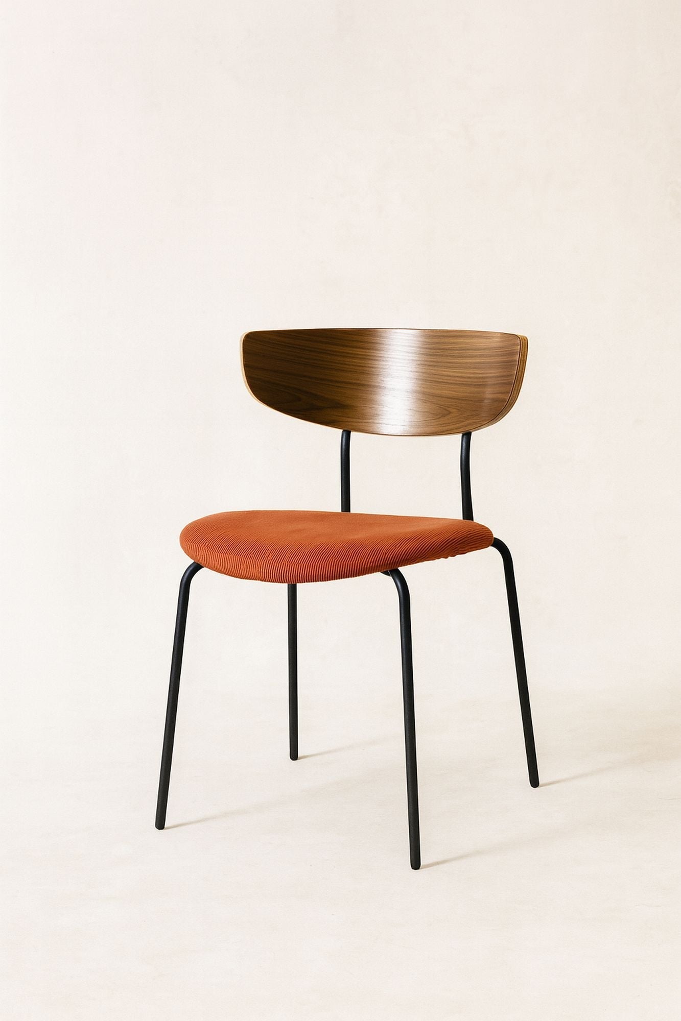 Riva - Lot De 2 Chaises - Velours/Métal/Bois - Terracotta