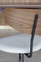 Riva - Lot 2 Chaises - Velours/Métal/Bois - Écru