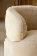 Glove - Fauteuil Pivotant - Velours Texturé - Beige