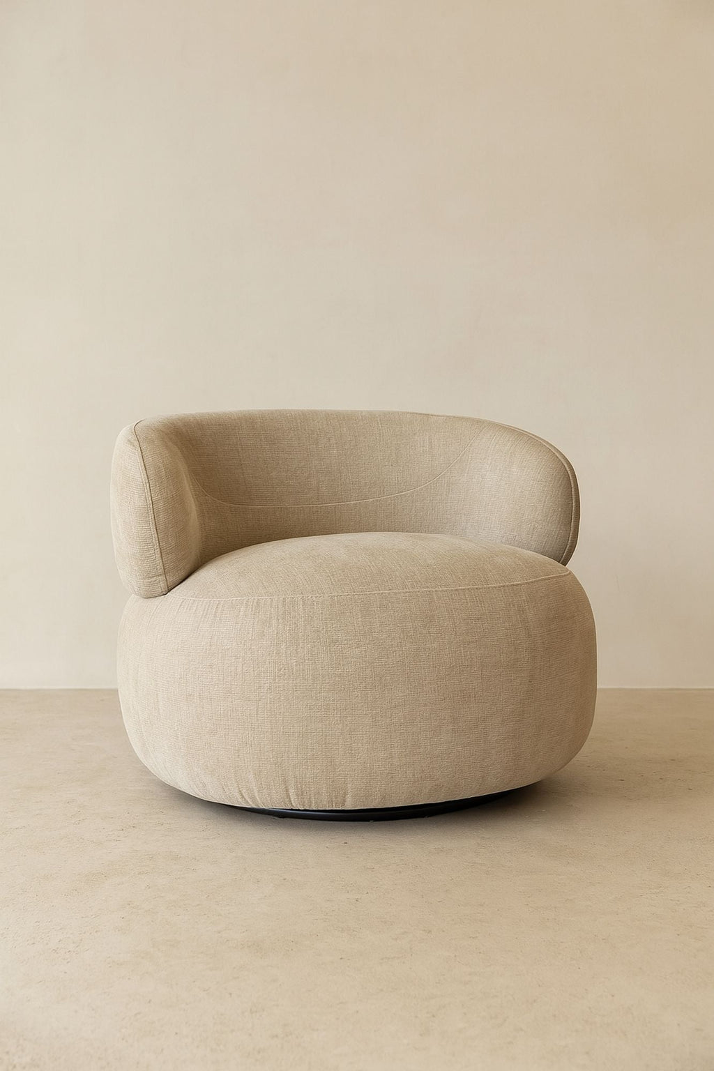 Glove - Fauteuil Pivotant - Velours Texturé - Beige