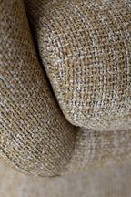 Sixties - Fauteuil Pivotant En Tissus - Tweed - Ocre Jaune