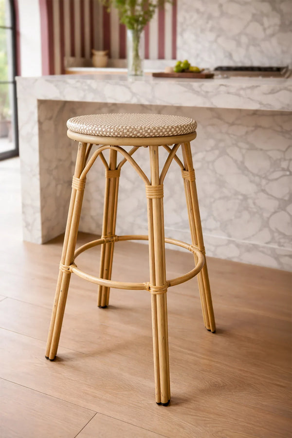 Amalfi - Tabouret Bar - Alu Aspect Rotin/Textilene