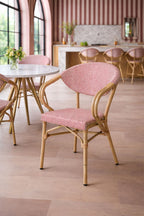 Amalfi - Lot 2 Fauteuils De Table Rouge - Aluminium - Rouge