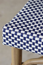Amalfi - Lot 2 Fauteuils De Table - Aluminium Effet Rotin - Bleu