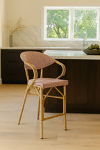 Amalfi - Lot 2 Faut Bar - Aspect Rotin/Textilene - Rouge