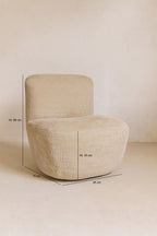 Côme - Fauteuil - Velours Cotelé/Tissu/Bois - Beige