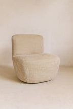 Côme - Fauteuil - Velours Cotelé/Tissu/Bois - Beige