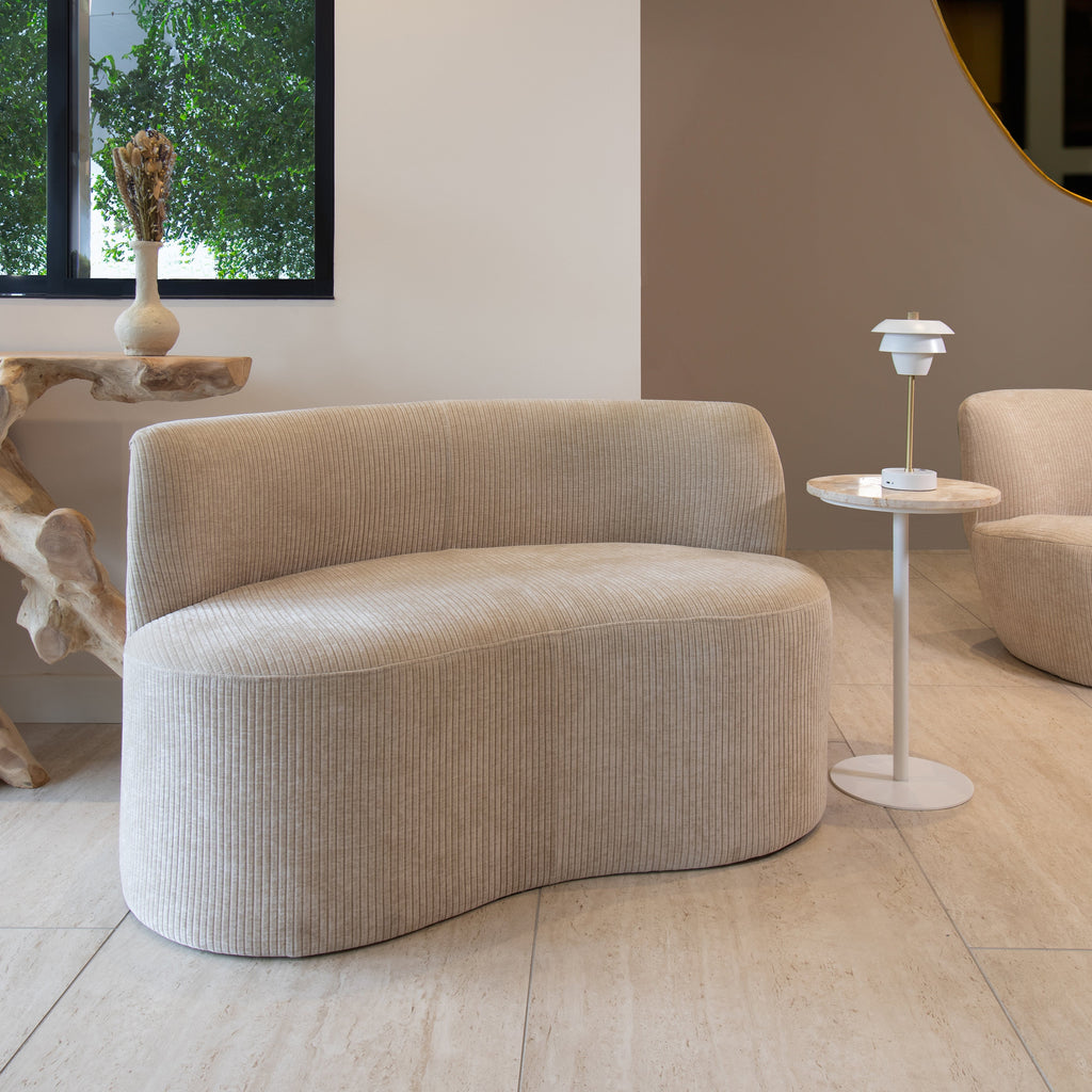 Come - Banc Avec Dossier - Velours - Beige