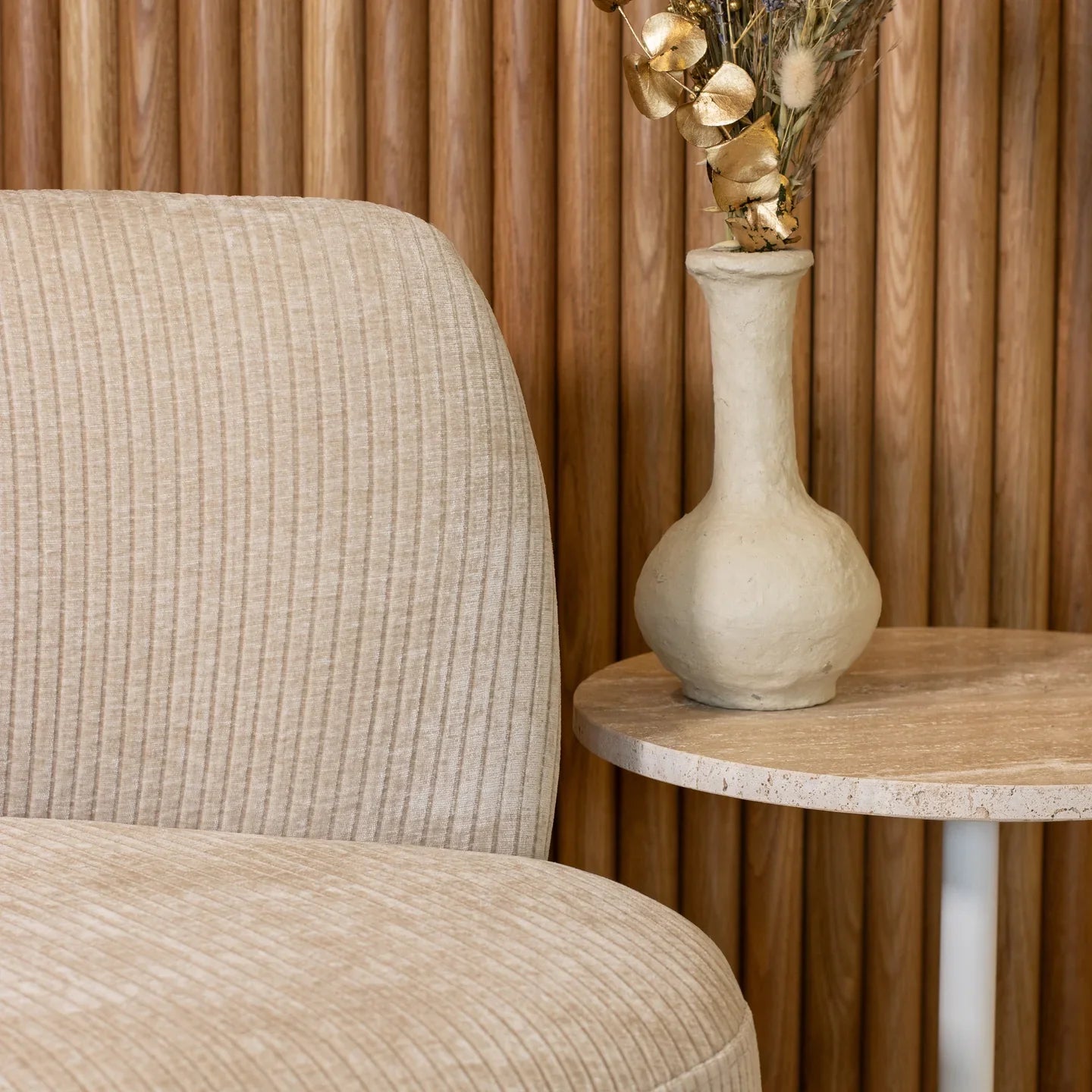 Come - Banc Avec Dossier - Velours - Beige