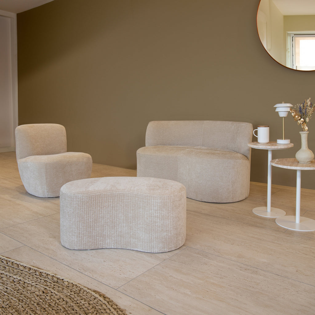 Come - Banc - Velours Cotelé/Tissu - Beige