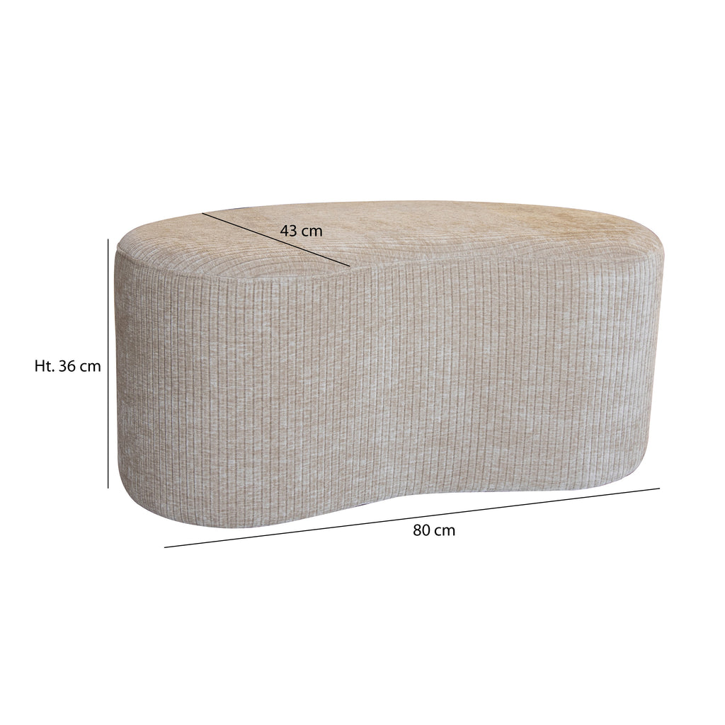 Come - Banc - Velours Cotelé/Tissu - Beige