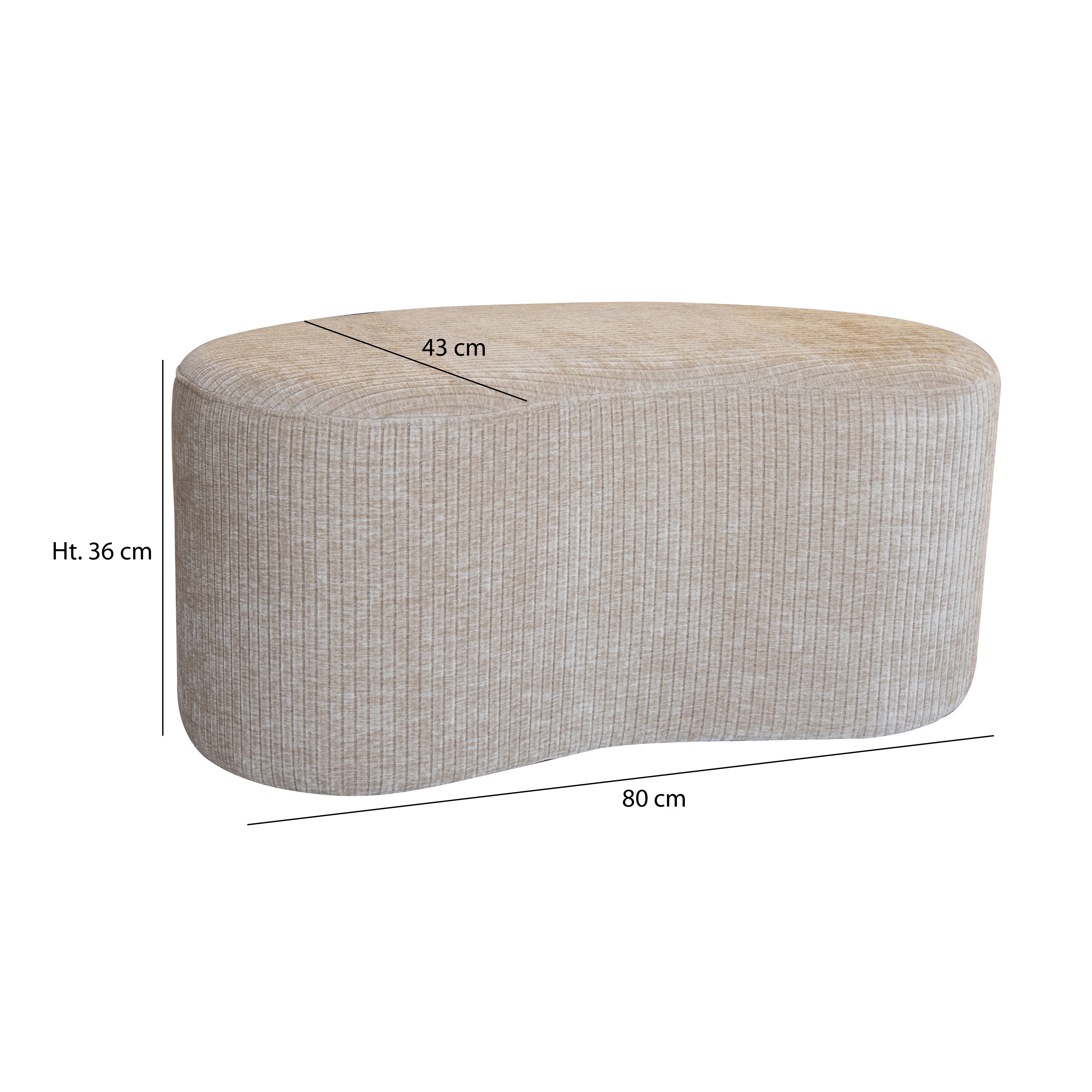 Come - Banc - Velours Cotelé/Tissu - Beige
