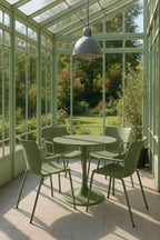 Montauk - Lot 4 Fauteuils De Table - Polypropylène/Metal - Vert Kaki