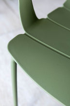 Montauk - Lot 4 Fauteuils De Table - Polypropylène/Metal - Vert Kaki