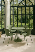 Montauk - Lot 4 Fauteuils De Table - Polypropylène/Metal - Vert Kaki