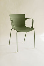 Montauk - Lot 4 Fauteuils De Table - Polypropylène/Metal - Vert Kaki