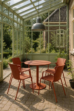 Montauk - Lot 4 Fauteuils De Table - Polypropylène/Metal - Brique
