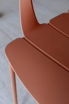 Montauk - Lot 4 Fauteuils De Table - Polypropylène/Metal - Brique