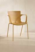 Montauk - Lot 4 Fauteuils De Table - Polypropylène/Metal - Ocre
