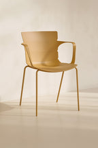 Montauk - Lot 4 Fauteuils De Table - Polypropylène/Metal - Ocre