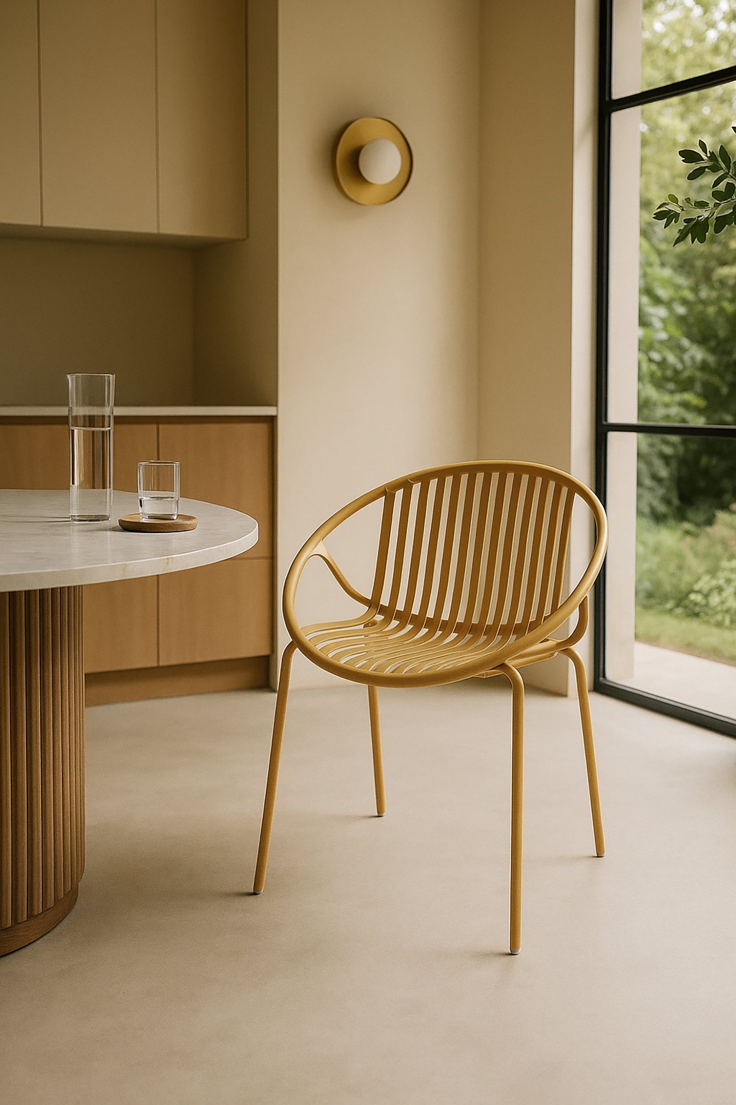 Calypso - Lot De 4 Faut De Table - Polypropylène/Métal - Safran