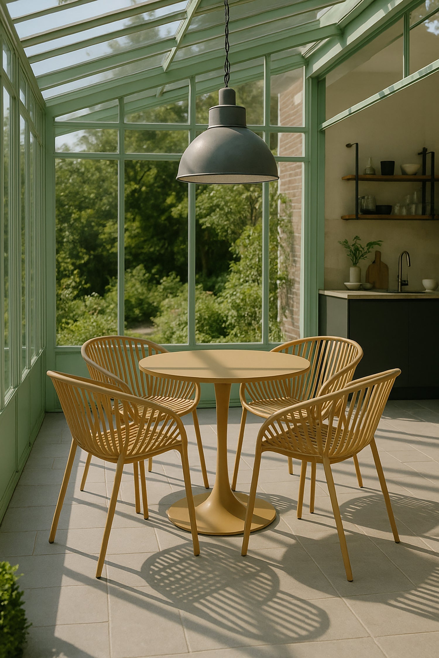 Calypso - Lot De 4 Faut De Table - Polypropylène/Métal - Safran