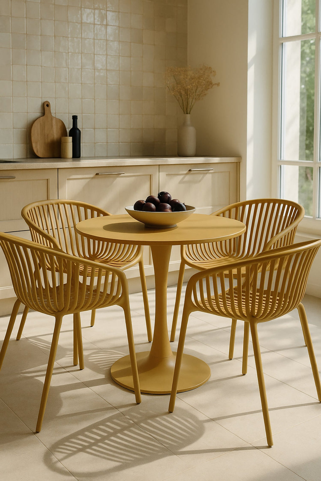 Calypso - Lot De 4 Faut De Table - Polypropylène/Métal - Safran