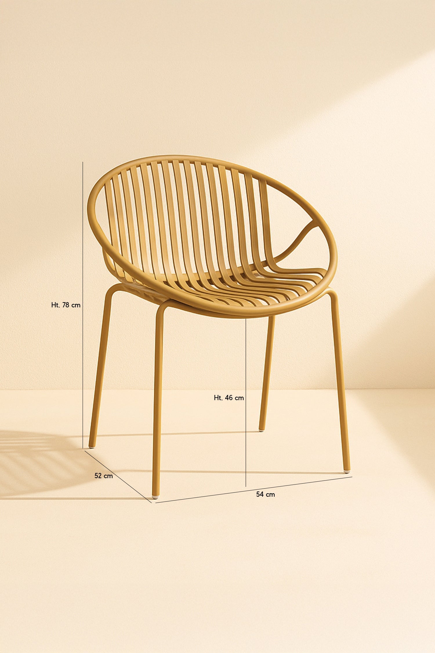 Calypso - Lot De 4 Faut De Table - Polypropylène/Métal - Safran