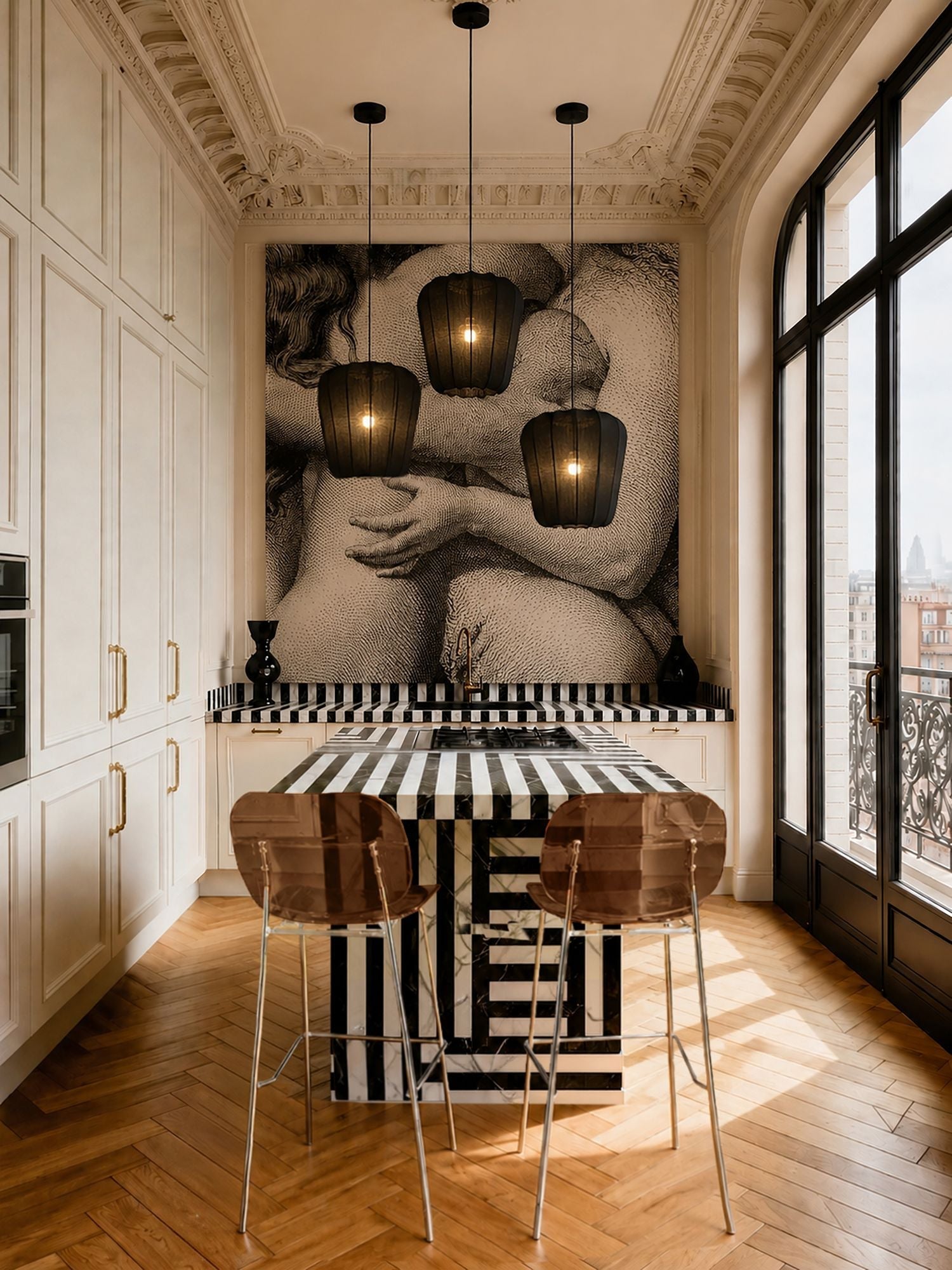 Glam - Lot De Deux Chaises De Bar - Polycarbonate - Écorce