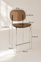 Glam - Lot De Deux Chaises De Bar - Polycarbonate - Écorce