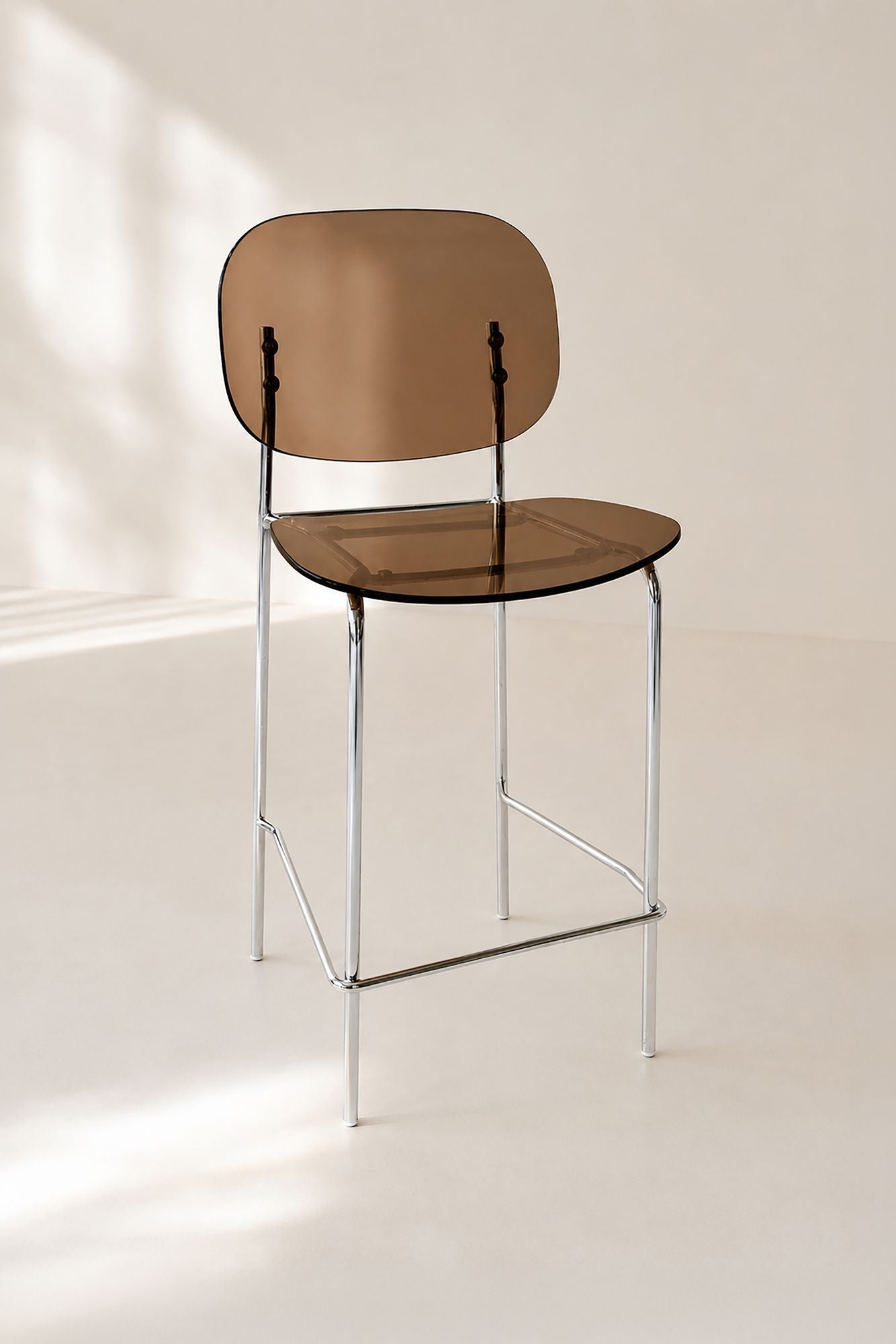Glam - Lot De Deux Chaises De Bar - Polycarbonate - Écorce