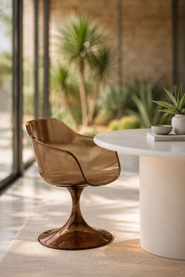 Glam - Lot De 2 Fauteuils De Table - Polycarbonate - Ecorce