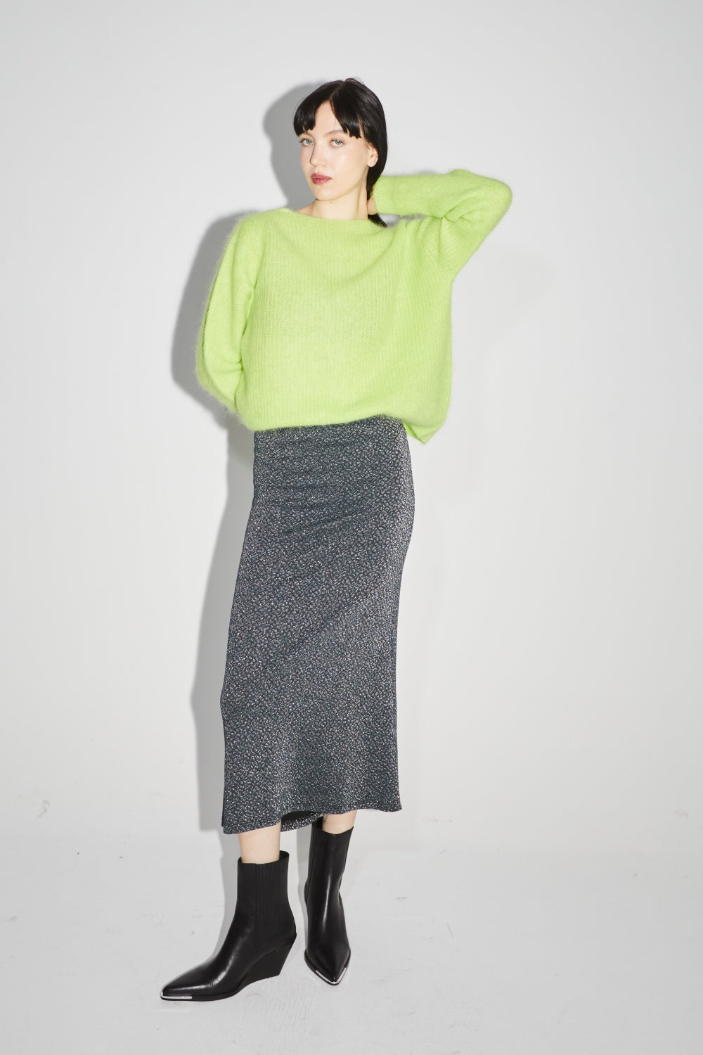 La Maxi Skirt Serena En Tricot Léo Green