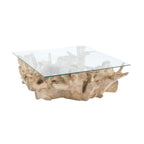 Sarannah - Table Basse - Racine De Teck/Verre