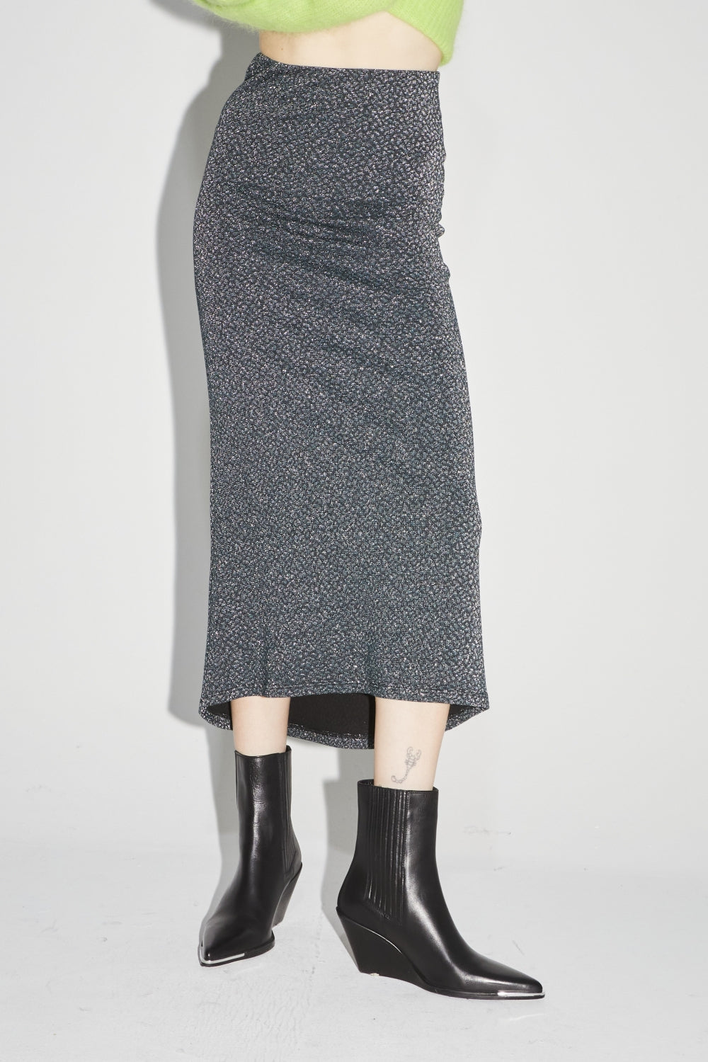 La Maxi Skirt Serena En Tricot Léo Green