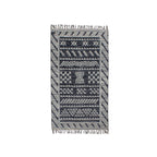 Tokat - Tapis - Coton/Laine - Noir/Gris