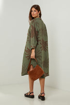 Autour Du Lin - Robe - Kaki - Femme