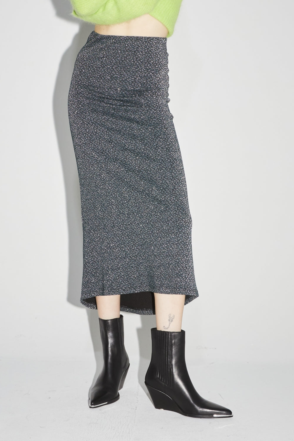 La Maxi Skirt Serena En Tricot Léo Green