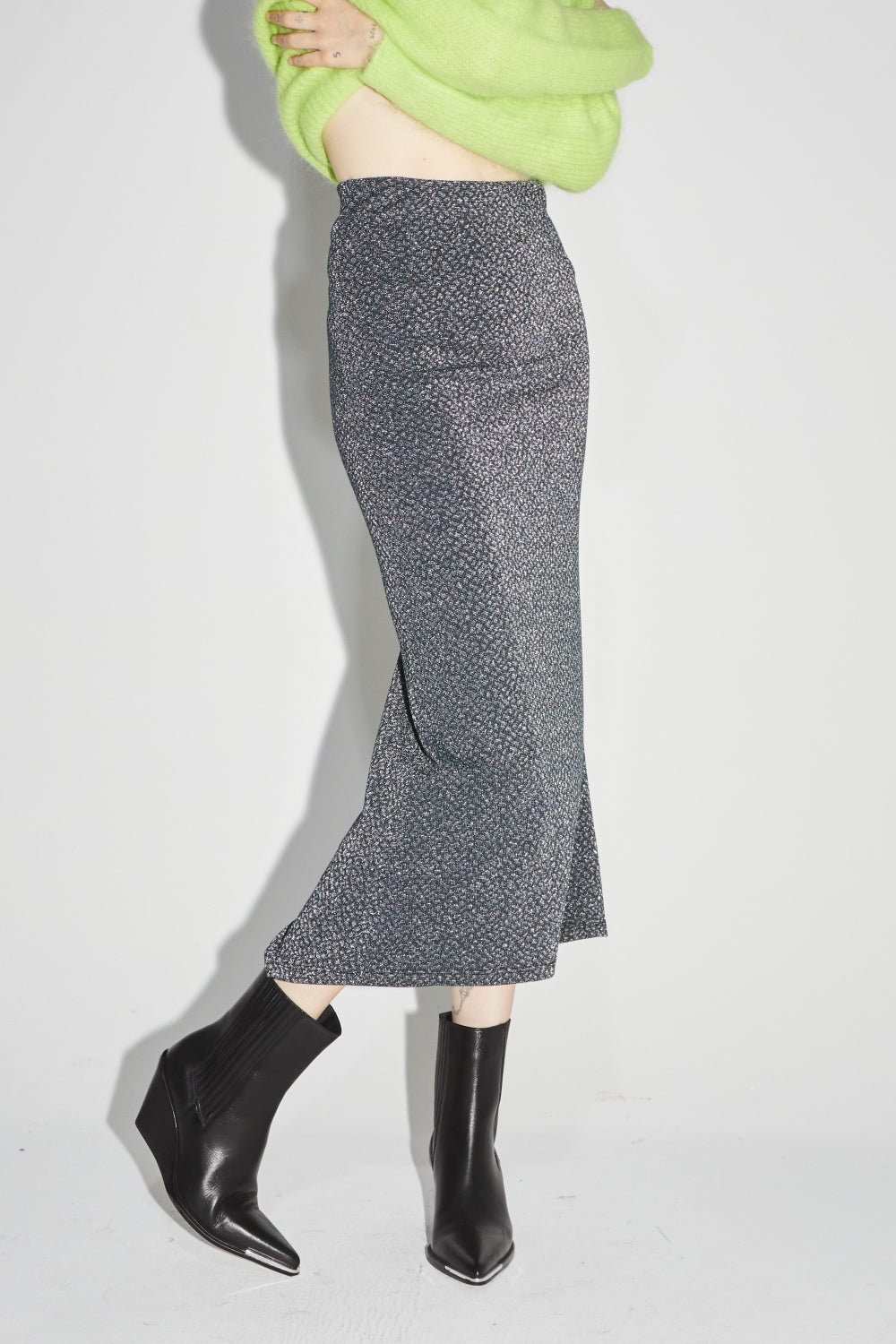 La Maxi Skirt Serena En Tricot Léo Green