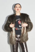 Bomber Zephyr Fausse Fourrure Tie And Dye