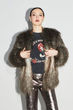 Bomber Zephyr Fausse Fourrure Tie And Dye