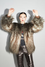 Bomber Zephyr Fausse Fourrure Tie And Dye