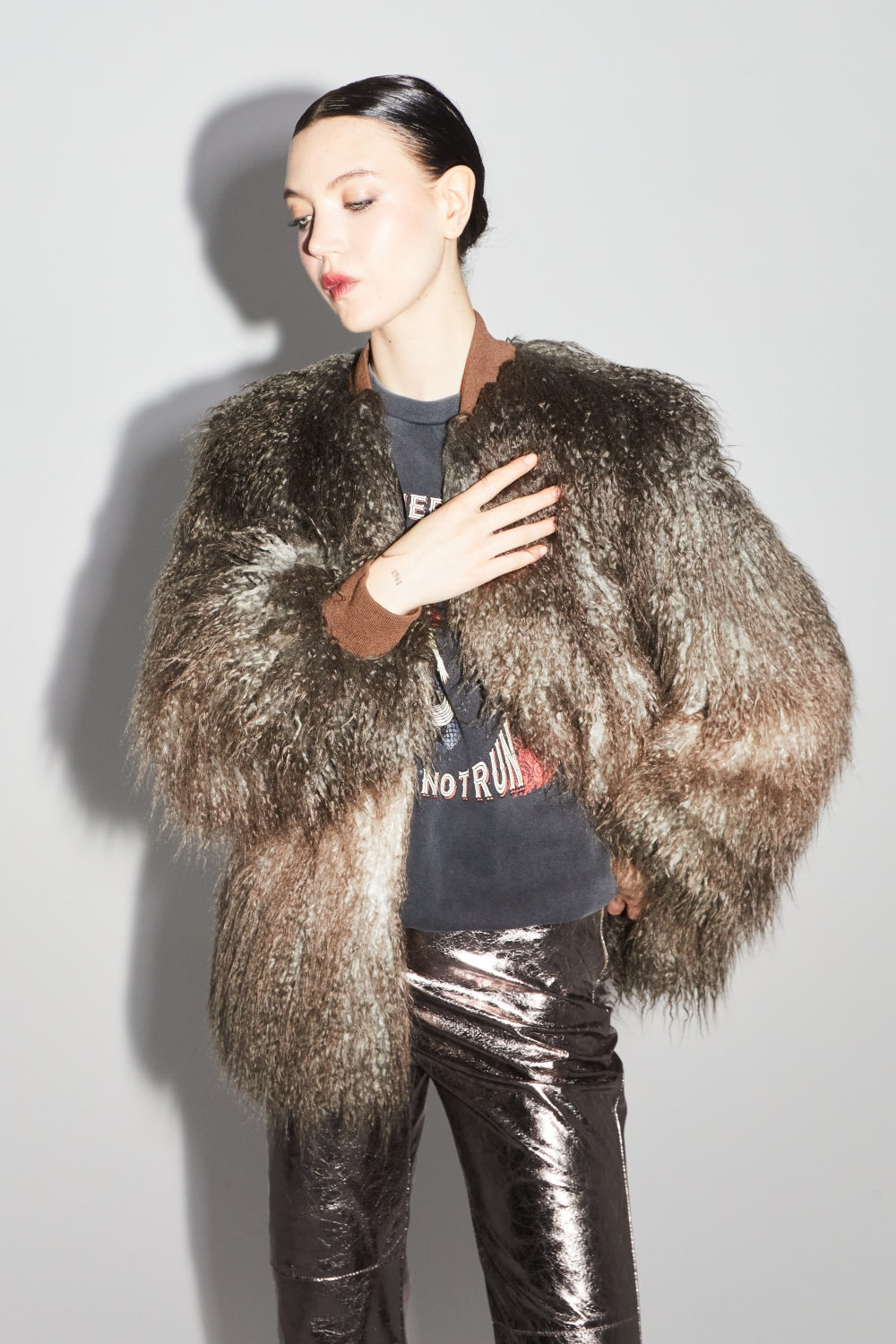 Bomber Zephyr Fausse Fourrure Tie And Dye